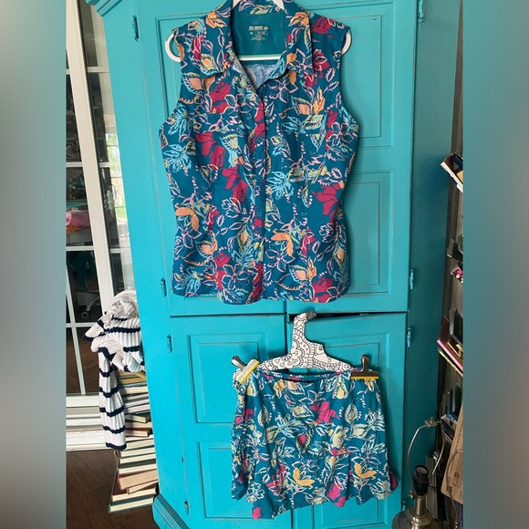 Reel Life Summer Matching Set Women Large - Extra Large Swim Cover Up Tropical - Picture 11 of 16